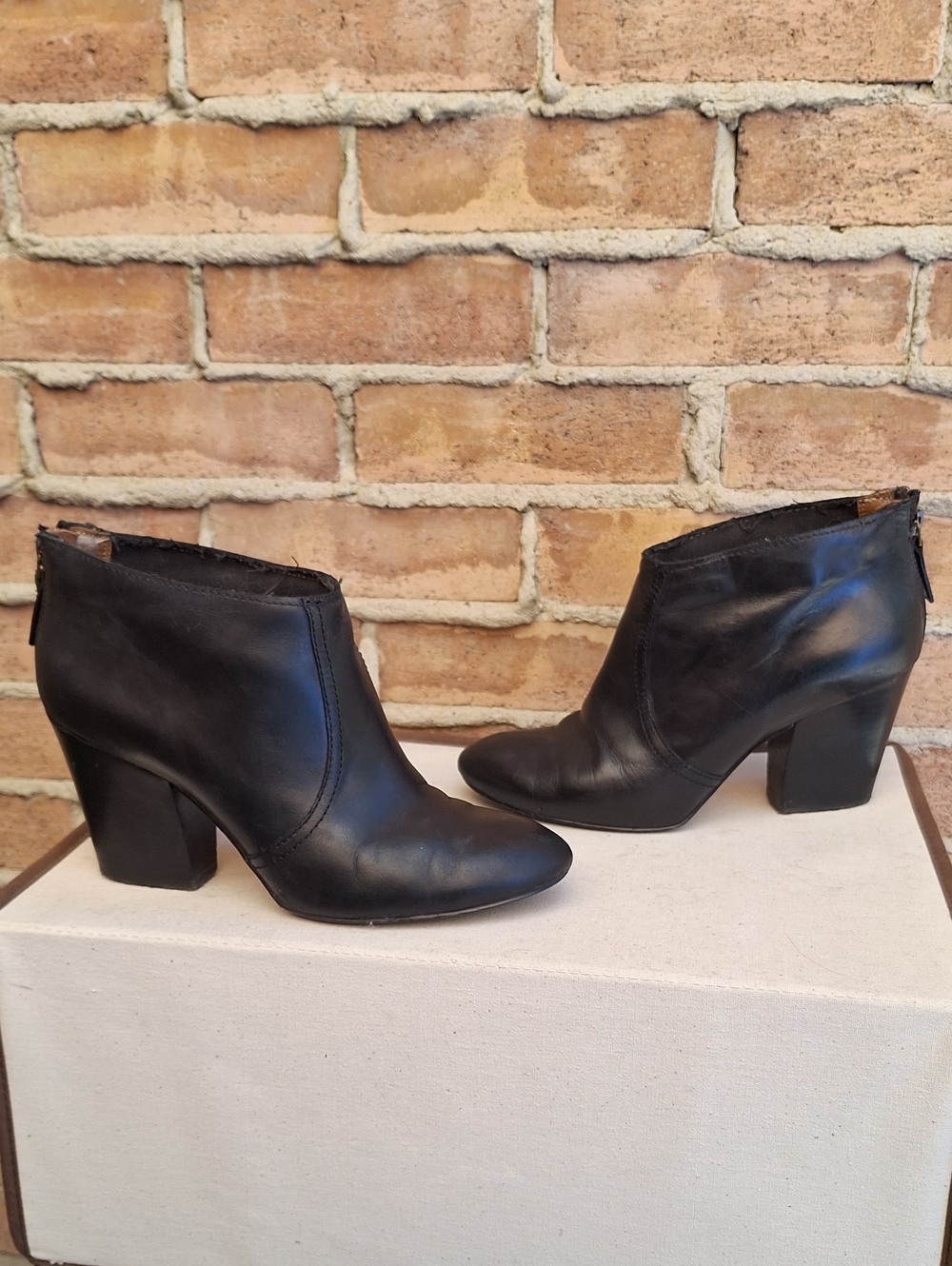 NINE WEST Leather Booties